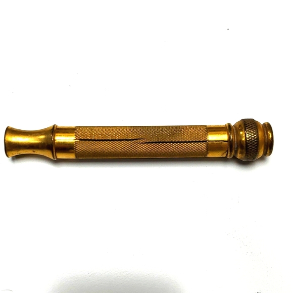 Vintage Gillette shaving kit alligator look brown case - Picture 12 of 16